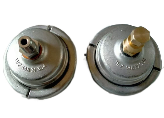 1.5 Inch 1 1/2" 48.3mm 304# Stainless Steel PVC Tube End Caps For Hydrostatic Pressure & Bursting Test