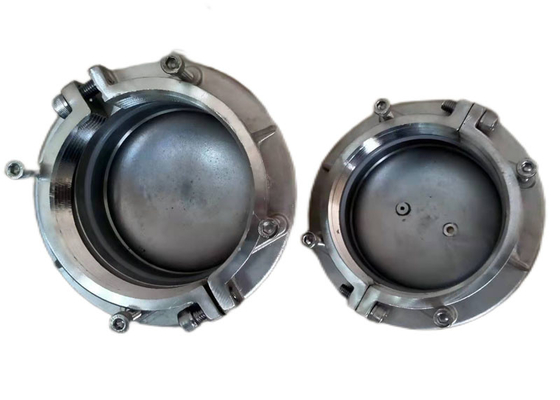 4" 114.3mm Stainless Steel End Caps With Durable O Ring And Vent Valve For Plastic Pipe