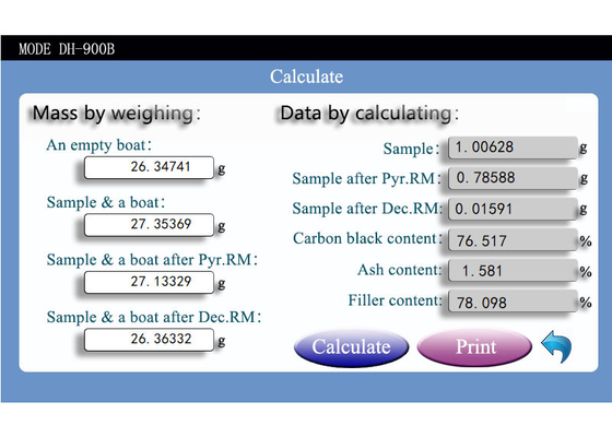 DH-900B Carbon black content tester for polyethylene, polypropylene and polybutene plastics.