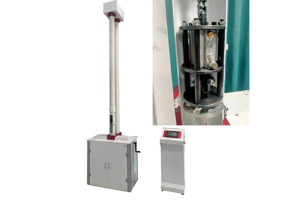 プラスチックパイプ・ガラス陶器・その他非金属材料への衝撃試験を実施し結果が得られるドロップハンマー試験装置
