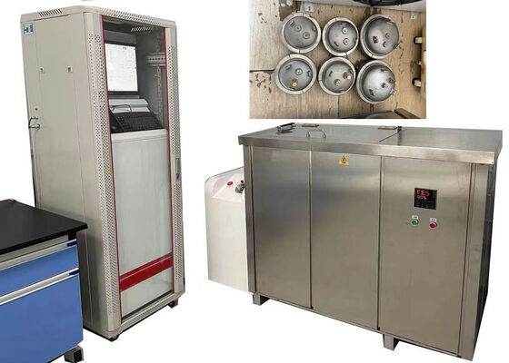 ISO 1167 パイプライン破裂および静水圧強度試験用のシールエンドキャップ付きプラスチックパイプ静水圧試験機